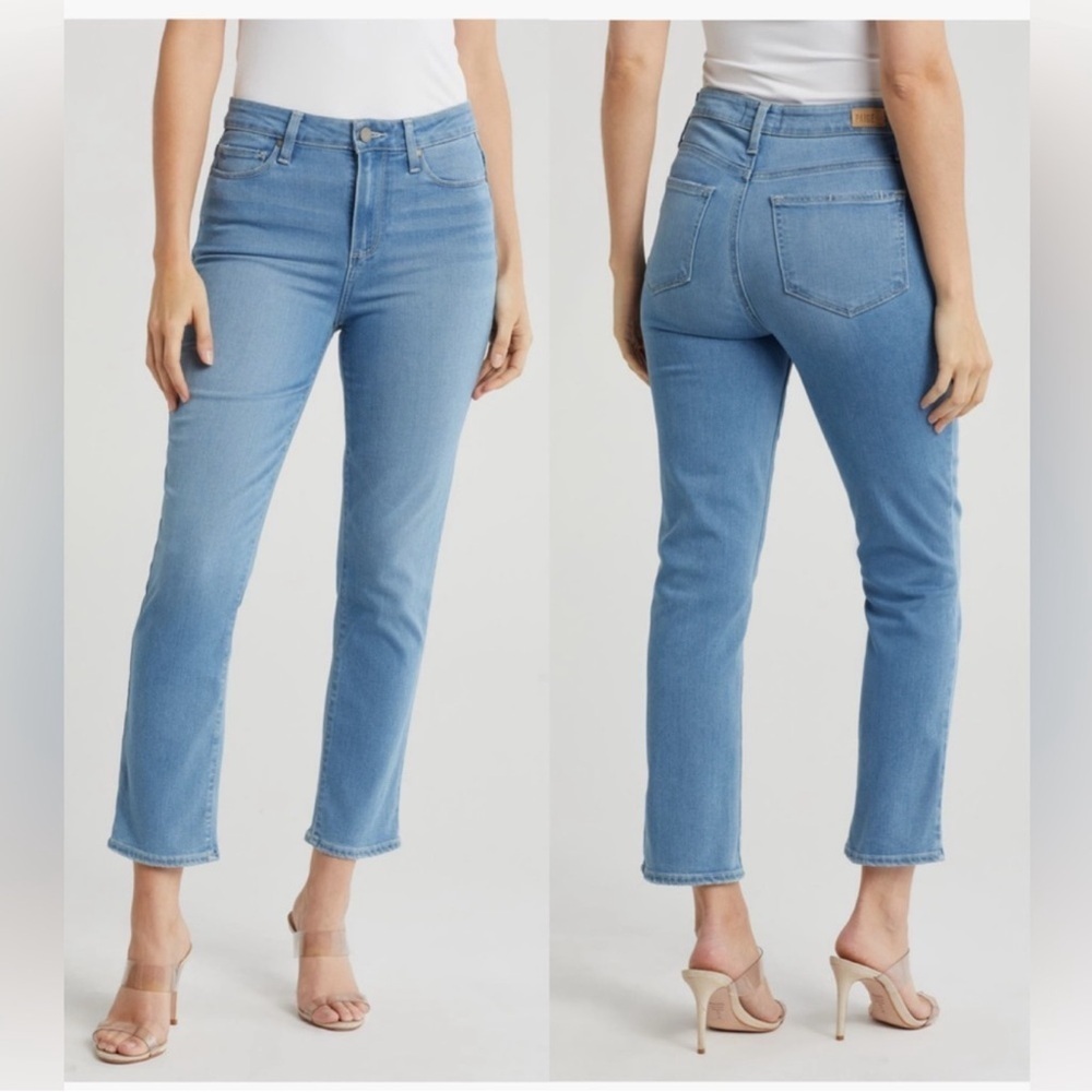 Paige Hoxton Slim Straight Crop Jeans sz 25 high rise ankle